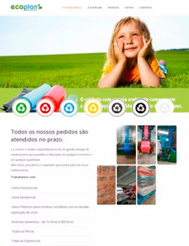 Site WordPress Ecoplan Sacos Lixo